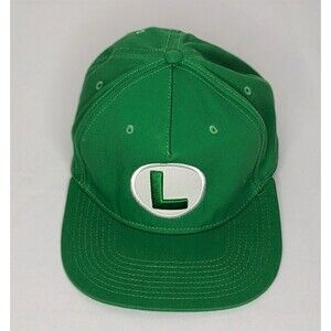 Super Mario Brothers Baseball Cap Hat - Green Luigi